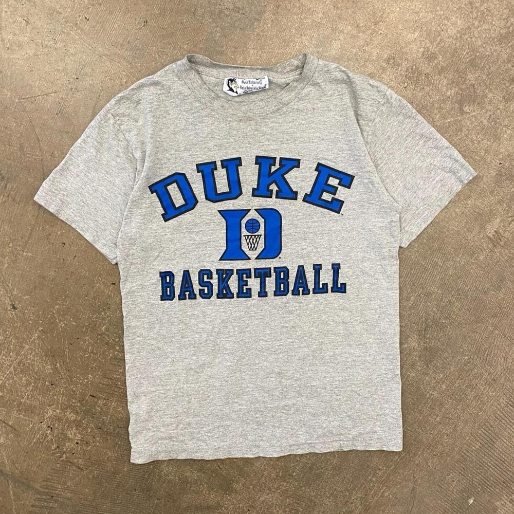 Vintage Duke Blue Devils Basketball 90s Sports T-Shirt Size Small